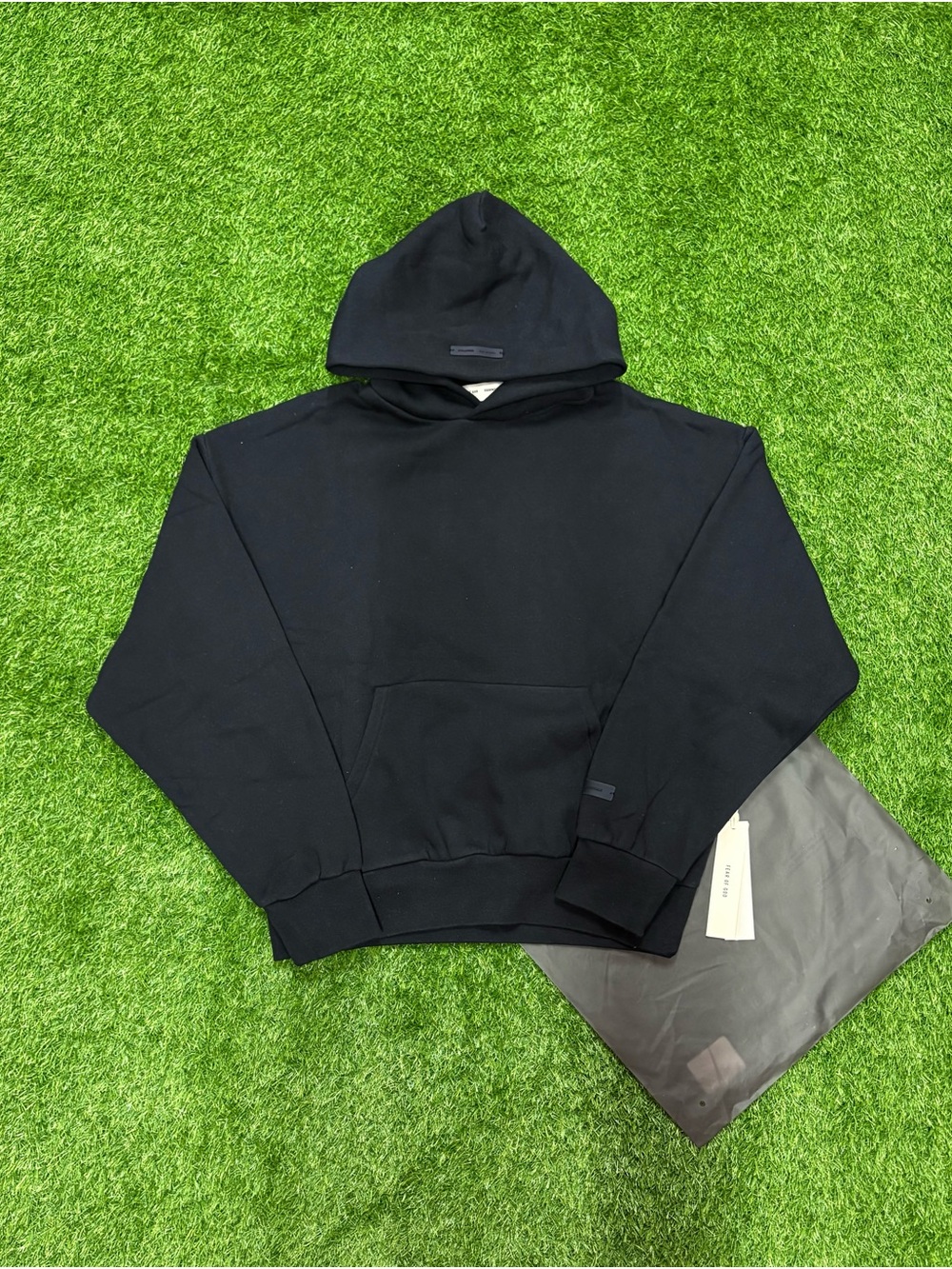 Essentials Black Men's Hoodie Sweatshirt